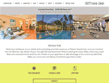 Tablet Screenshot of palazzotownhomes.com
